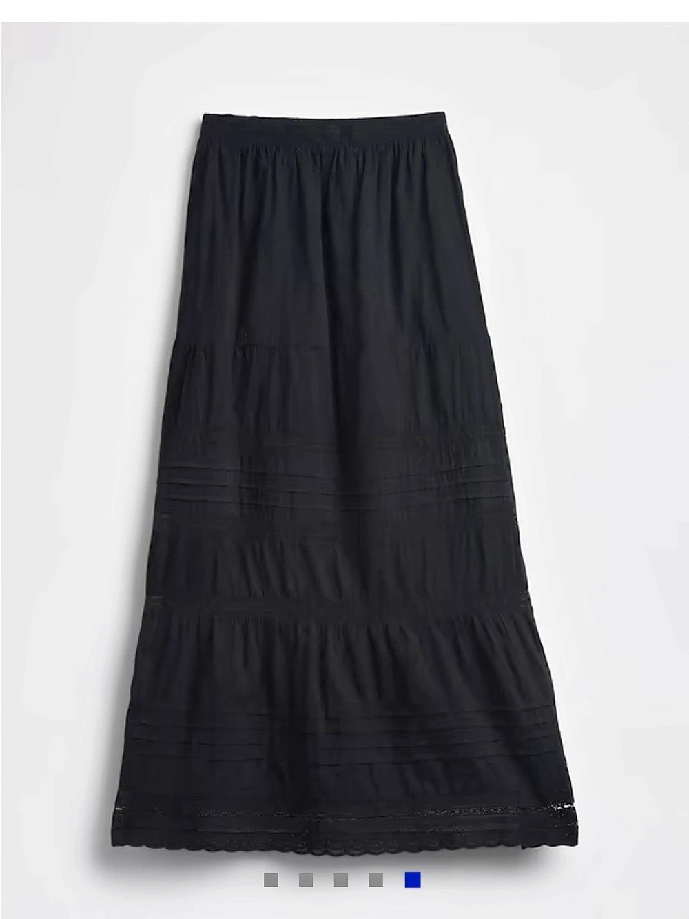 Gap Lace-Trim Maxi Skirt Black Medium Tall NWT